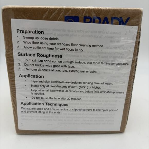 1 Roll New Brady ToughStripe B-514 Floor Marking Tape Black/Yellow 3"x100' - Picture 3 of 4